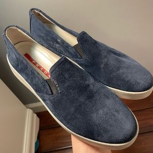 PRADA SLIP ON NAVY WOMENS SNEAKERS